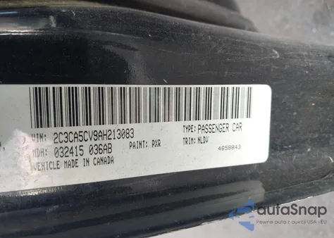 2010 Chrysler 300 Touring/Signature Series/Executive Series from USA, damaged, VIN 2C3CA5CV8AH213083